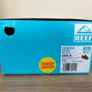 REEF Black Cushion Vista Hi 2.5 Sandals
